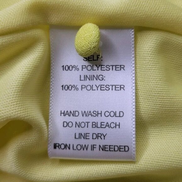 Lulus Mini Dress Size S Neon Yellow Scalloped Hem Cut Out Back Favorite Feeling - Picture 5 of 9